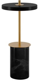 Czarna marmurowa lampa stołowa LED ze ściemniaczem i metalowym kloszem (wysokość 25,5 cm) Asteria Move Mini – UMAGE