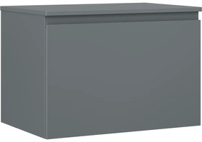 Mexen Orio szafka łazienkowa podumywalkowa 70 cm z blatem, 1 szuflada, grafit mat - 91A10-07047-1-BFC66