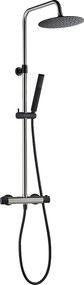 Kissy kolumna prysznicowa termostatyczna ze stali nierdzewnej i czarna