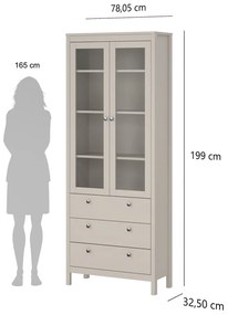 Szarobeżowa witryna 78x199x33 cm Madrid – Tvilum