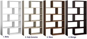 Biały rozsuwany regał na książki S5-D60