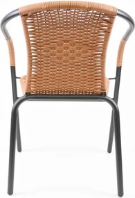 Krzesło ogrodowe bistro, sztaplowane, szary/naturalny