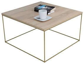 Kwadratowy stolik kawowy w stylu glamour dąb sonoma - Otax 3X