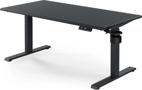 Biurko elektryczne z regulacją wysokości ergonomiczne antracytowe,1400x700 mm: ARIA
