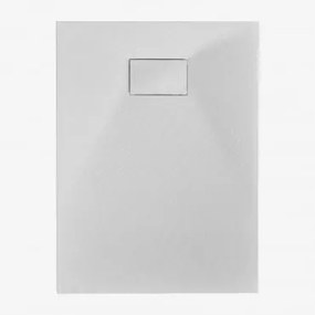 Prostokątna Antypoślizgowa I Ultracienka Brodzik Z Żywicy Smc Soho Biała & 90 X 70 Cm - Sklum