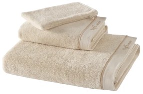 Zestaw ręczników i rękawicę do kąpieli AURA, 3 szt Beżowy Zestaw (ręcznik 50x100 cm, ręcznik 92x150 cm, rękawica do kąpieli 16x22 cm)