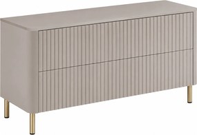 Szafka łazienkowa 120, Kaszmir, blat kaszmir, nogi złote, 120,8 x 44,2 x 65 cm