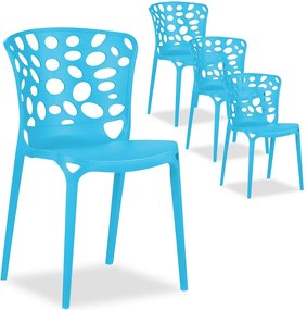 Zestaw krzeseł ogrodowych 47x83x47 cm Niebieski Nowoczesny