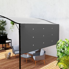 Outsunny Pawilon z rozkładaną częścią dachu, odporny na warunki atmosferyczne, 3 x 2,5 m, ciemnoszary | Aosom PL