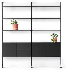 Czarny regał w dekorze dębu 98x210 cm Edge by Hammel – Hammel Furniture