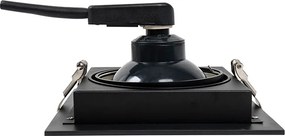 Nowoczesny reflektor wpuszczany czarny 18 cm regulowany - Artemis 111