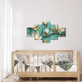 Obraz - 3D magnolie (125x70 cm)