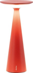 Zafferano Damina lampa stołowa LED, akumulatorowa, dotykowy ściemniacz, 8h pracy, IP65, czerwone aluminium, bezprzewodowa