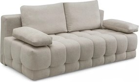 Kanapa Tuko rozkładana z pojemnikiem - beżowa dzianina Freya 210.03