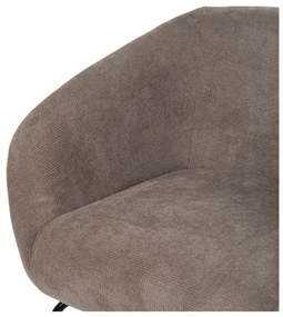 Szarobrązowy fotel z tkaniny szenilowej Classic – Ixia