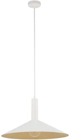 Żyrandol na lince CAPRI 1xE27/15W/230V śr. 50 cm biały/złoty