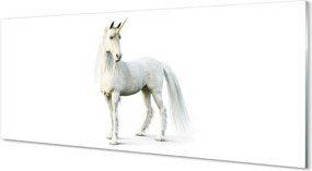 Szkło do Kuchni na Ścianę Szlachetny Biały Jednorożec