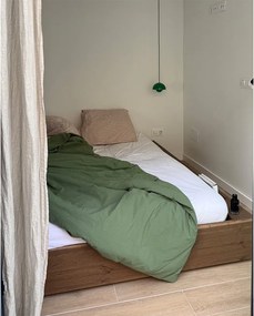 Brązowe łóżko dwuosobowe z drewna sosnowego ze stelażem 160x200 cm Ziggy – Karup Design