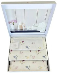 Podarunkowy zestaw ręczników BROCADE, 3 szt Biały Zestaw (ręcznik 30x50cm, ręcznik 50x100cm, ręcznik 75x150cm)