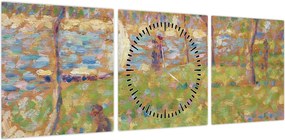Obraz - Georges Seurat, Study for "La Grande Jatte", reprodukcje (z zegarem) (90x30 cm)