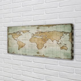 Obraz drukowany na płótnie Artystyczna Przypalona Mapa