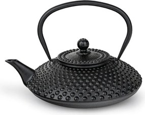 Czarny żeliwny dzbanek do herbaty z sitkiem 1,25 l Xilin – Bredemeijer