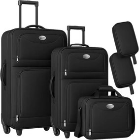 Zestaw walizek TRAVEL, 5-częściowy, czarna Monzana