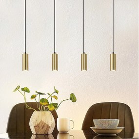 NETTLIFE Gu10 Lampa Wisząca Czarne Złoto Diam.170cm Metal 4 Żarówki - Nowoczesna Przemysłowa Lampa Stołowa do Salonu Kawiarnia Jadalnia Sypialnia