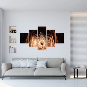 Obraz - Pokaz świateł na torach (125x70 cm)