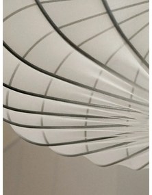 Biała lampa wisząca z tekstylnym kloszem ø 52 cm Mellow – Candellux Lighting