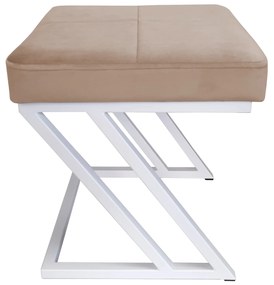 Pufa ZETA LOFT taboret podnóżek podstawa biała MG06