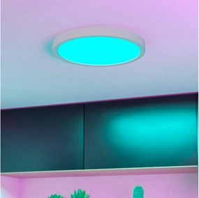 Eglo 901377 - Ściemnialna łazienkowa oprawa sufitowa LED RGBW FUEVA-Z LED/14,3W/230V 27,8cm IP44 biała