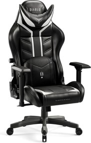 Fotel gamingowy Diablo X-Ray 2.0 Small Size, czarno-biały