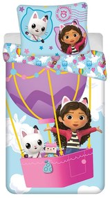 Bawełniana pościel dziecięca jednoosobowa 140x200 cm Gabby's Dollhouse "Balloon" – Jerry Fabrics