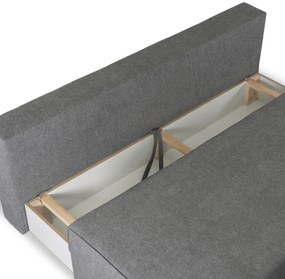 Sofa Rozkładana z Funkcją Spania RENO Dwuosobowa Szara Nowoczesna do Salonu