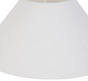 Lnianny abażur biały okrągły skośny 40/15/16