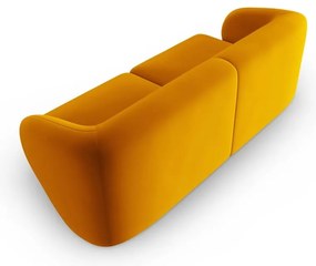 Musztardowa aksamitna sofa 188 cm Paolo – Milo Casa