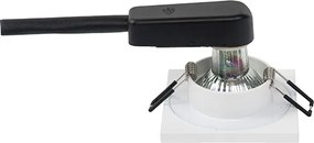 Zestaw 6 nowoczesnych, wpuszczanych reflektorów łazienkowych biały - Doku