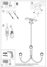 Czarna lampa wisząca ø 45 cm Karim – Nice Lamps