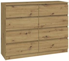 Skandynawska komoda z szufladami dąb artisan 140 - Lonix 2X