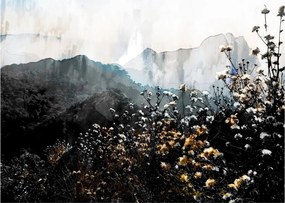 Obraz na szkle - Ilustracja przedstawiająca dzikie kwiaty (70x50 cm)