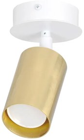 Biało-złota pojedyncza lampa sufitowa - D082 Shiner 5X