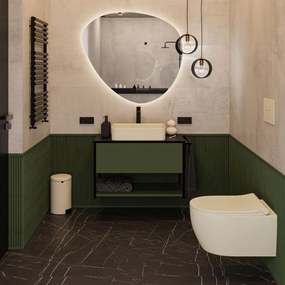 Miska WC wisząca rimless beżowa LERA ivory z deską wolnoopadającą Slim