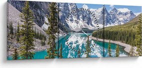 Obraz - Park Narodowy Banff (z zegarem) (90x30 cm)