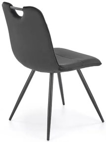 Krzesło tapicerowane K521 VELVET czarne HALMAR