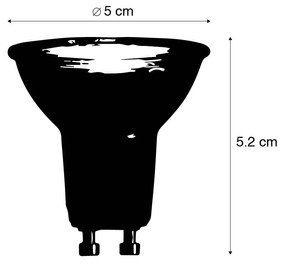 Zestaw 6 inteligentnych lamp GU10 ściemnialnych w Kelvin LED 4,8W 400 lm 1800K - 6500K