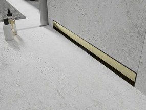 Mexen Flat Wall odpływ liniowy ścienny 2w1 50 cm, złoty - 1530050