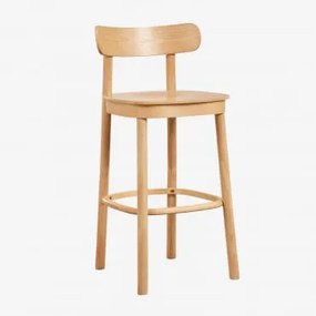 Wysoki Stołek Drewniany Taleri Roble & ↑65 Cm - Sklum