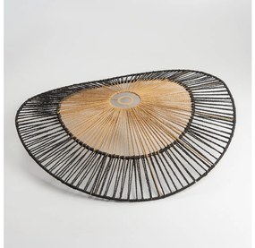 Uniwersalny abażur KERIA śr. 50 cm brązowy/czarny