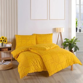 BedTex Bawełniana pościel Geo Ray Flower, 140 x 200 cm, 70 x 90 cm, 140 x 200 cm, 70 x 90 cm